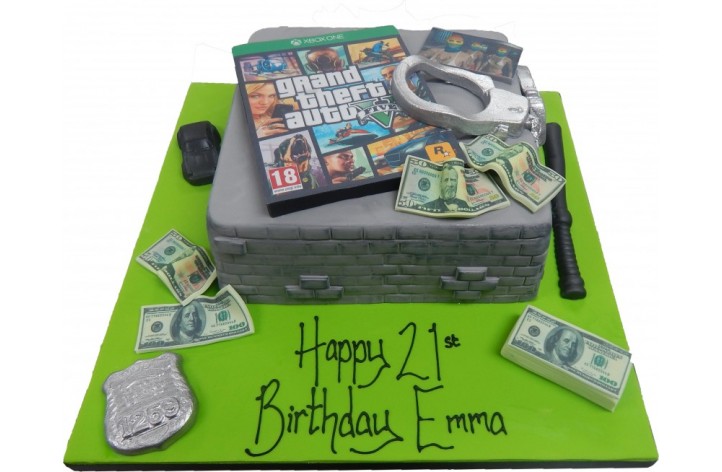 GTA (Grand Theft Auto) Themed Cake